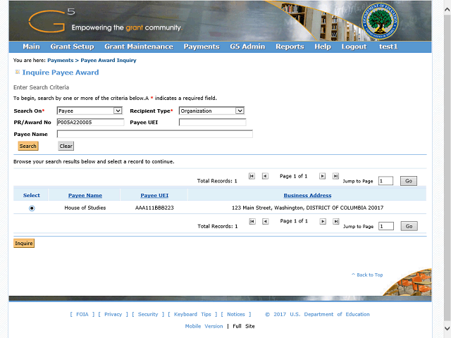 Screen image of this step