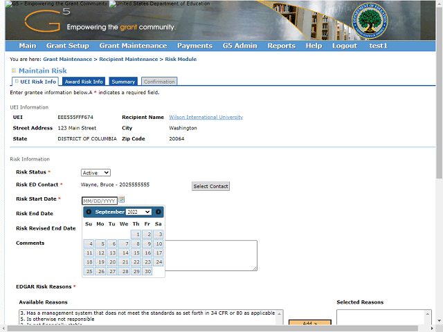 Screen image of this step