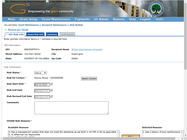 Screen image of this step