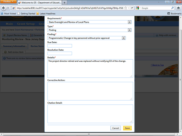 Screen image of this step