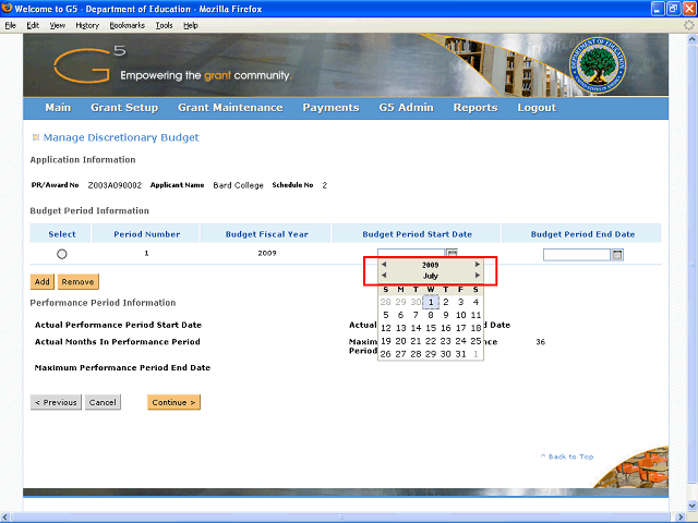 Screen image of this step