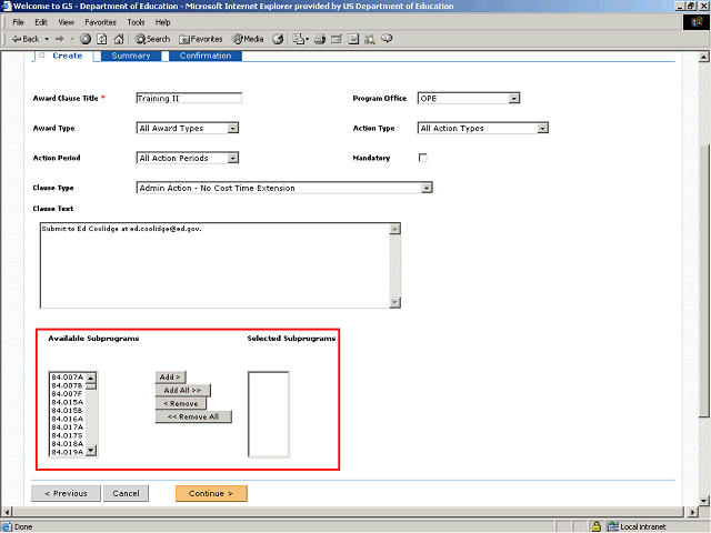 Screen image of this step
