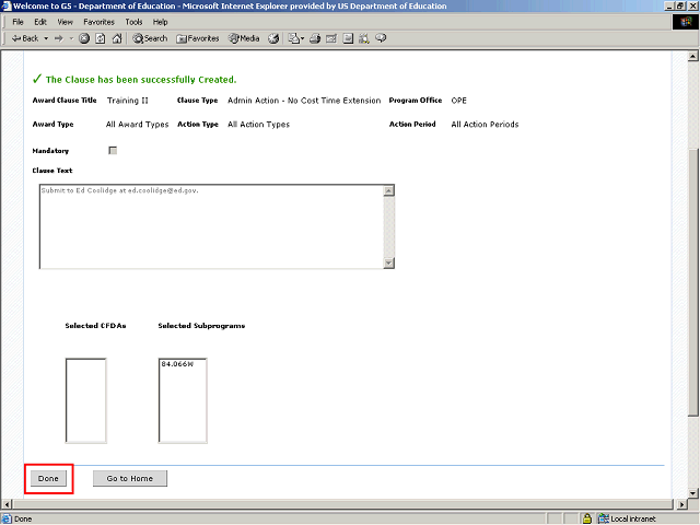 Screen image of this step