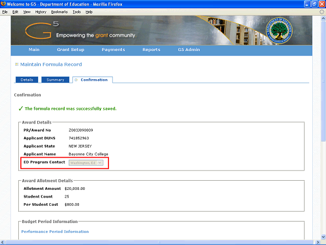 Screen image of this step