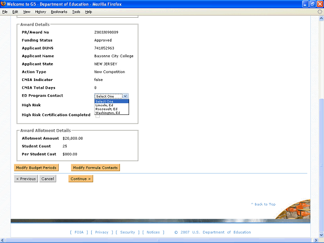 Screen image of this step