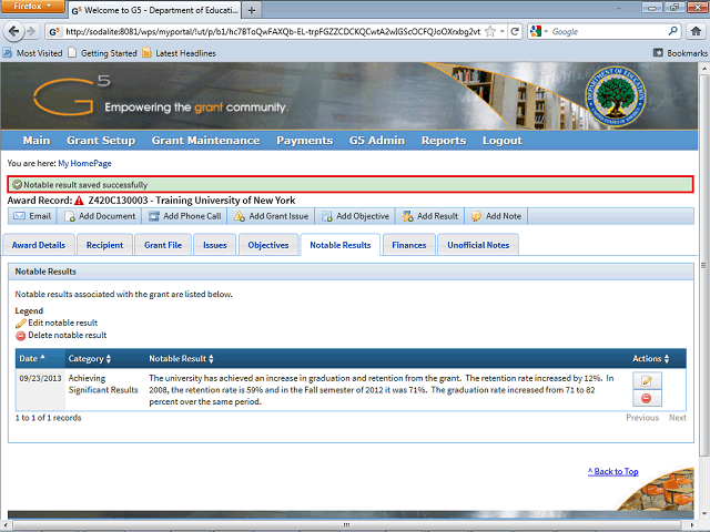 Screen image of this step