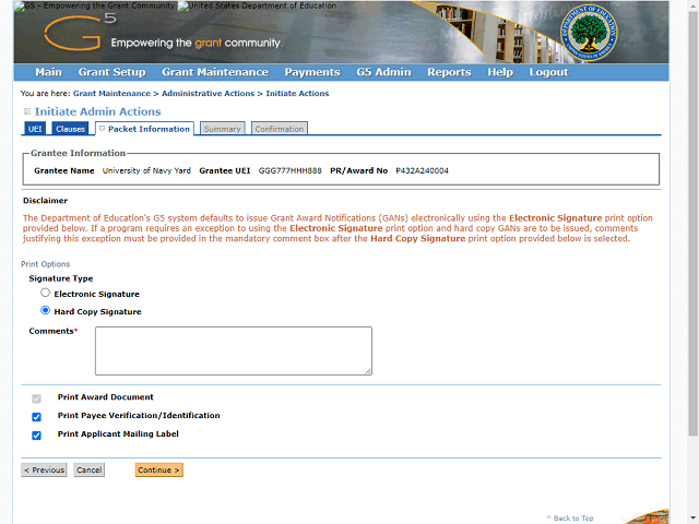 Screen image of this step