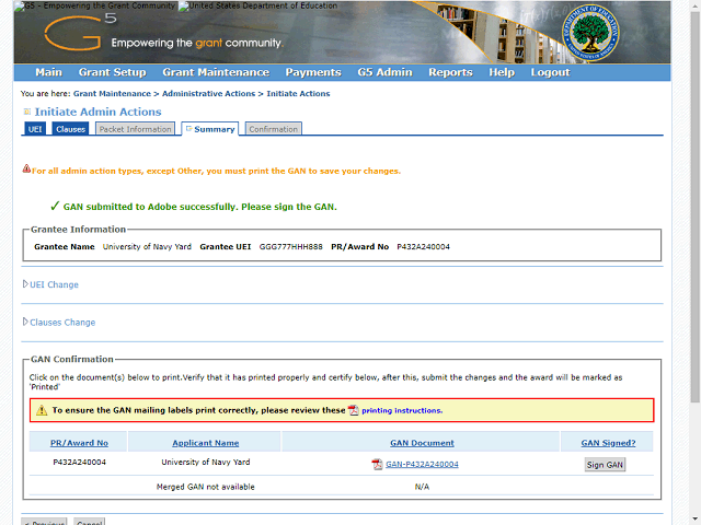 Screen image of this step