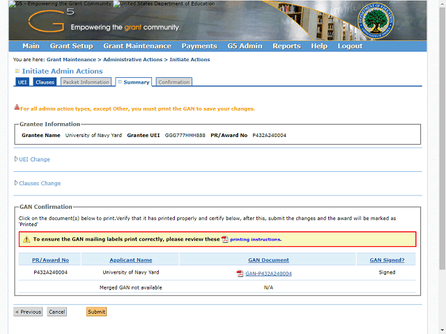 Screen image of this step