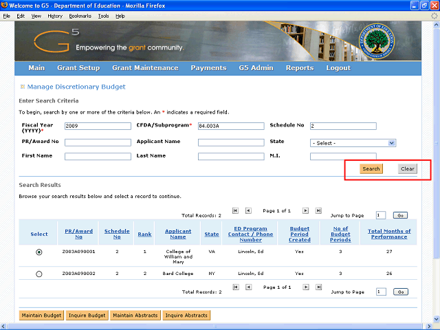 Screen image of this step