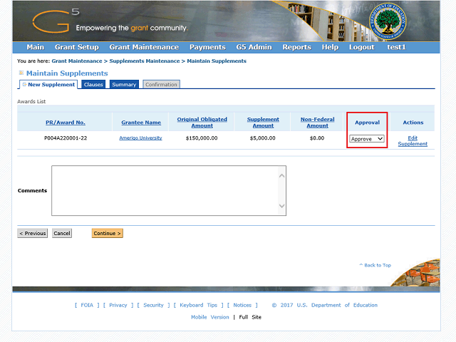 Screen image of this step