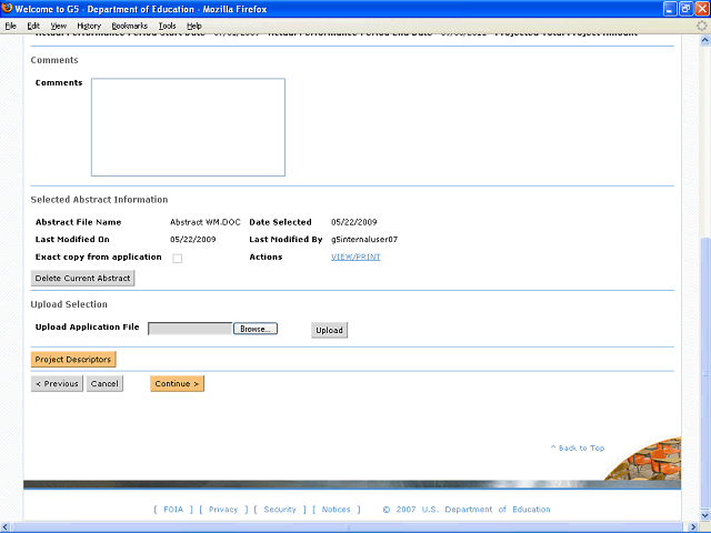 Screen image of this step