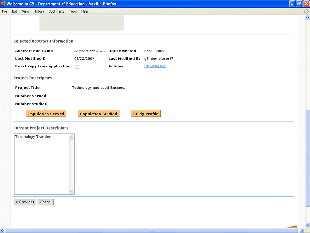 Screen image of this step