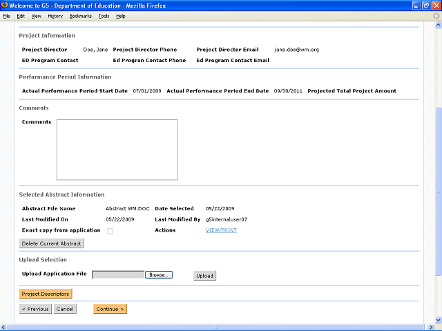 Screen image of this step