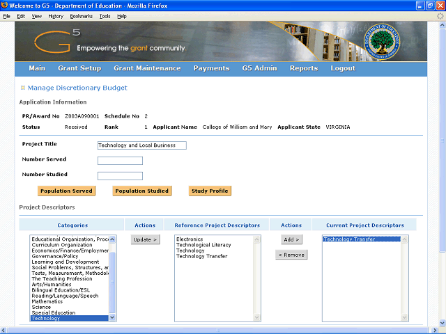 Screen image of this step