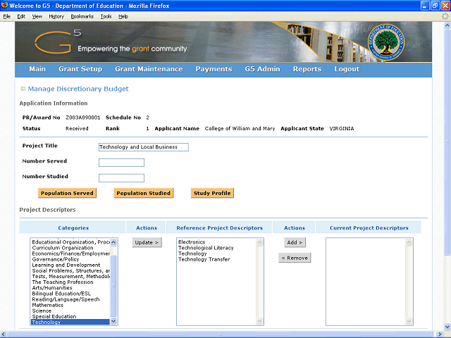 Screen image of this step