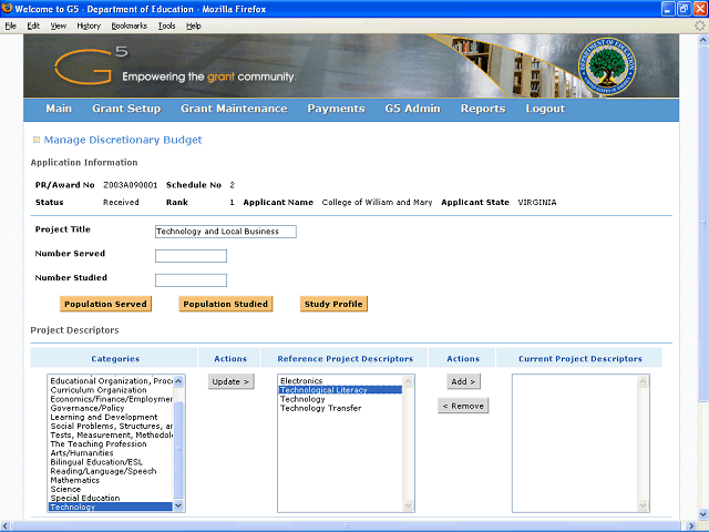 Screen image of this step