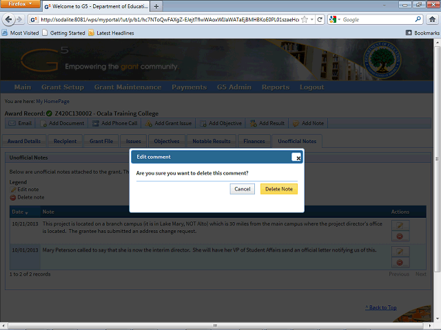 Screen image of this step