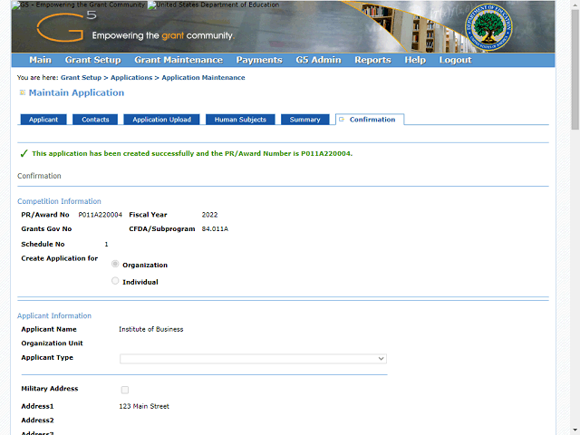Screen image of this step