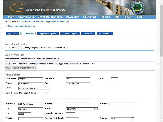 Screen image of this step