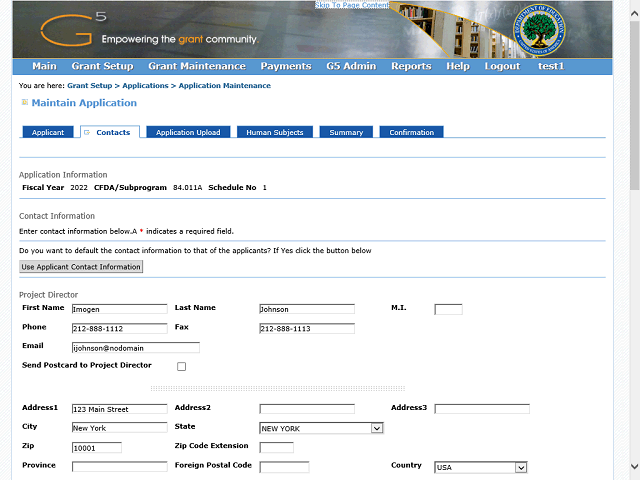 Screen image of this step
