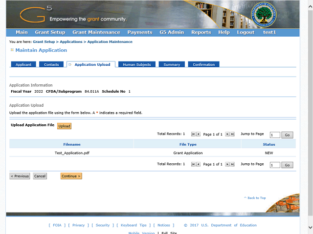 Screen image of this step