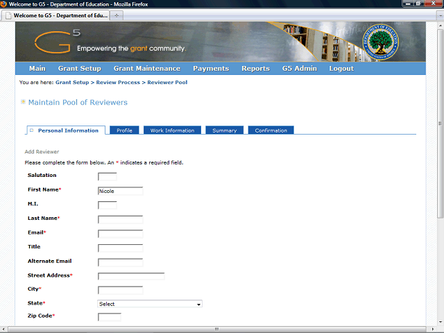 Screen image of this step
