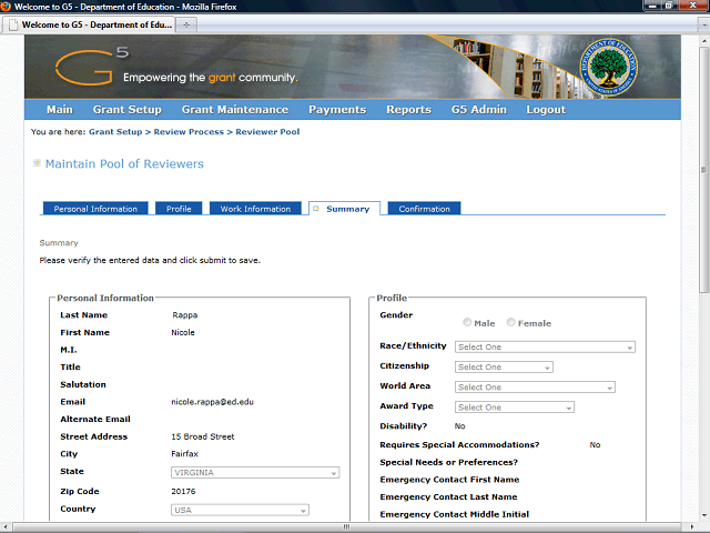 Screen image of this step