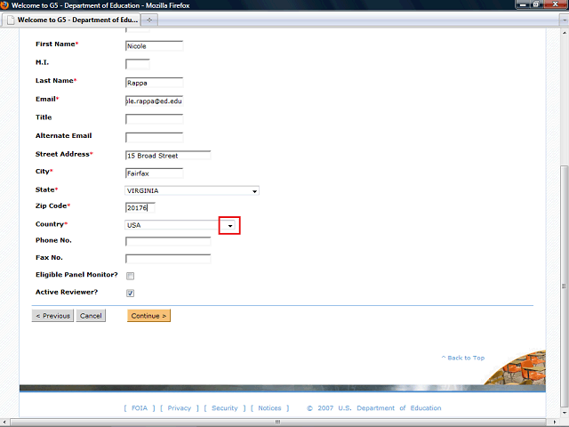 Screen image of this step