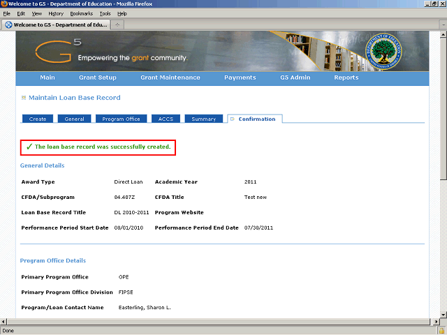 Screen image of this step
