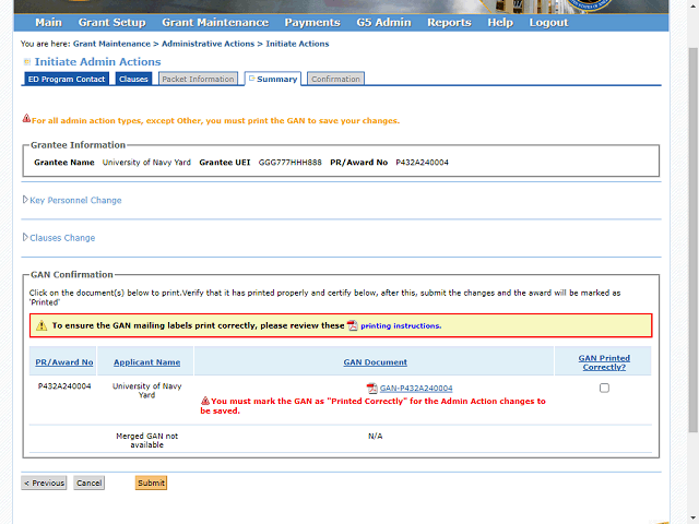 Screen image of this step