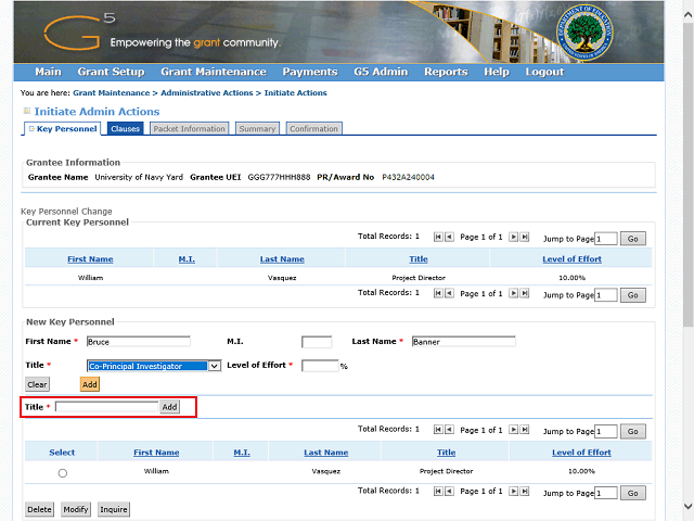 Screen image of this step