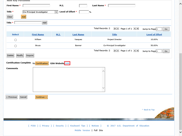 Screen image of this step