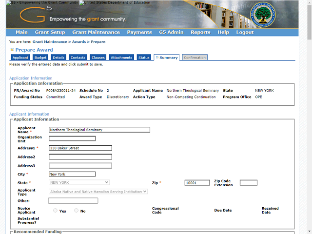 Screen image of this step