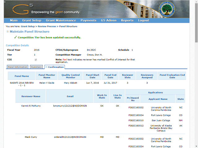 Screen image of this step