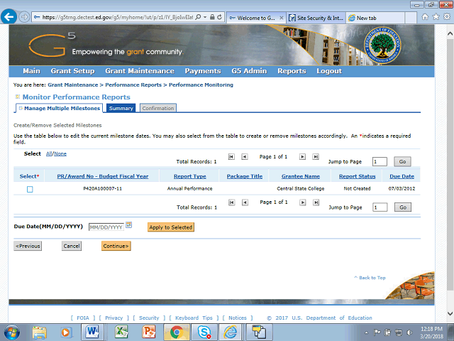 Screen image of this step