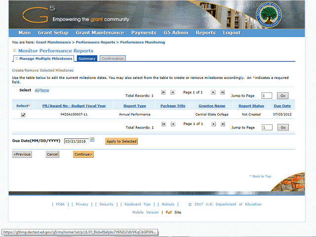 Screen image of this step