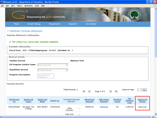 Screen image of this step