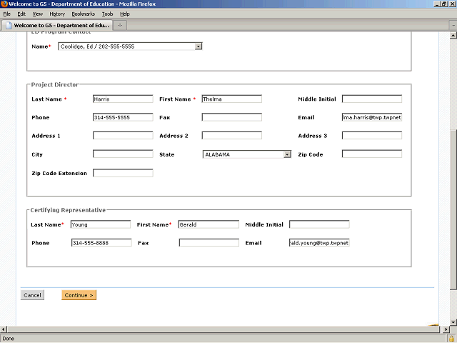 Screen image of this step