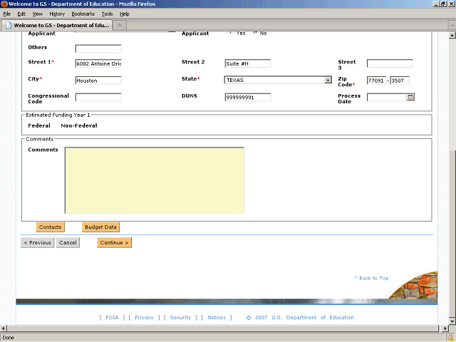 Screen image of this step