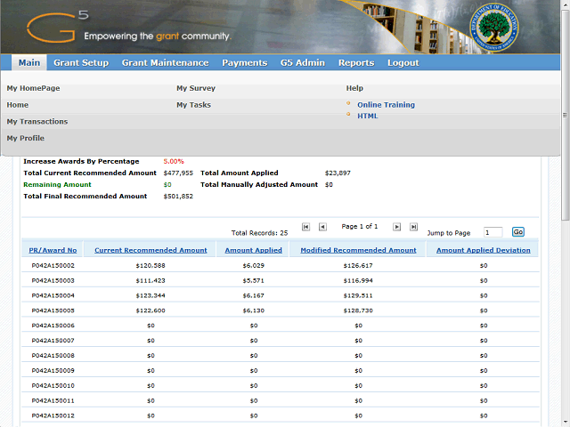 Screen image of this step