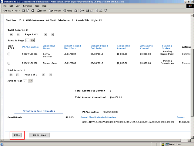 Screen image of this step