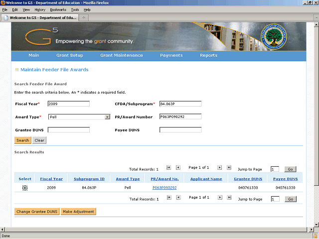 Screen image of this step