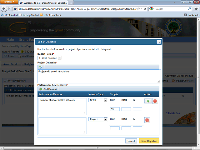 Screen image of this step