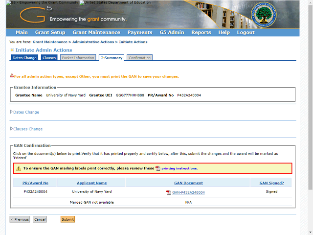 Screen image of this step