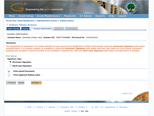 Screen image of this step