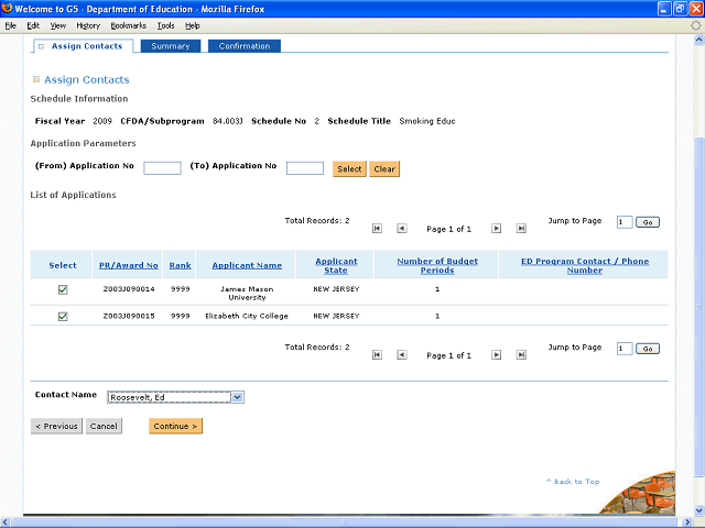 Screen image of this step