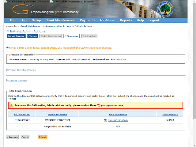 Screen image of this step
