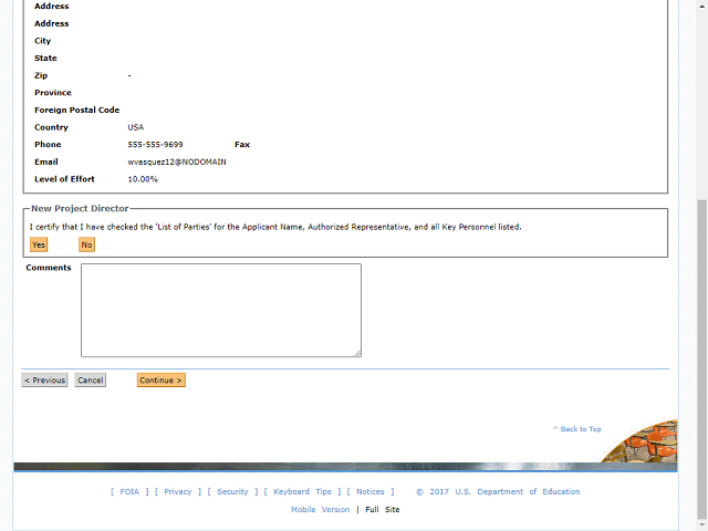 Screen image of this step