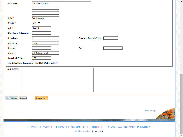 Screen image of this step